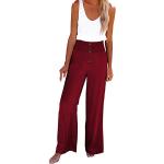 Pantalons de pyjama rouges Taille L plus size look sportif pour femme 