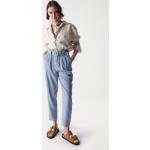 Pantalons taille haute Salsa Jeans bleues claires en lyocell avec ceinture éco-responsable pour femme 