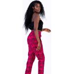 Pantalons taille haute imprimé africain à motif Afrique style ethnique pour femme 