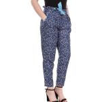 Pantalons taille haute Kaporal bleus à fleurs en polyester Taille S look fashion pour femme 