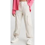 Pantalons cargo Calvin Klein beiges à logo en popeline de créateur Taille 6 ans pour fille de la boutique en ligne Calvinklein.fr 