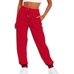 Pantalons de pluie d'automne rouges imperméables Taille XL plus size look fashion pour femme 
