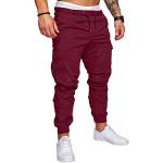 Pantalons de randonnée pour la fête des pères rouges à carreaux stretch Taille M plus size look fashion pour homme 