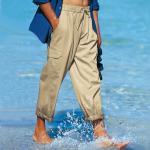 Pantalons cargo beiges en coton Taille XL plus size pour homme en promo 