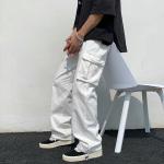 Pantalons cargo blancs Taille L look Hip Hop pour homme en promo 