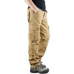 Pantalons de randonnée kaki en coton Taille S look fashion pour homme 