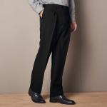 Pantalons fluides noirs en polyester Taille XL plus size pour homme en promo 