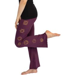 Pantalon Chakra Yoga Violet Prune, Vêtements De Yoga, Pantalon En Coton, Hippies, Style Cadeau Petite Amie, Festival, Activewear