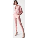 Pantalons en lin Salsa Jeans roses pour femme 