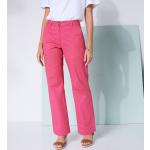 Pantalons chino roses en coton stretch Taille L look casual pour femme en promo 