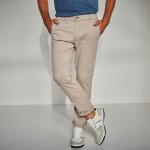 Pantalons chino Blancheporte beiges en coton avec ceinture stretch Taille 3 XL look casual pour homme en promo 