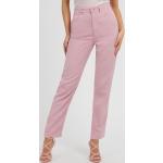 Pantalons taille haute Guess roses en lyocell éco-responsable look casual 