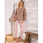 Pantalons droits Blancheporte roses en coton Taille XXL pour femme en promo 