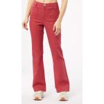 Jeans droits Etam rouge bordeaux en coton mélangé Taille XXS pour femme 