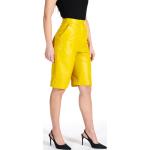 Shorts en cuir D'arienzo jaunes en cuir d'agneau Taille S pour femme en promo 