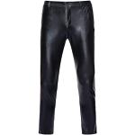 Pantalons de costume noirs métalliques Taille L look fashion pour homme 