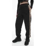 Pantalons taille élastique de créateur Calvin Klein noirs à logo Taille L pour femme en promo 