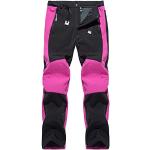 Vestes de ski roses pied de poule en velours à paillettes imperméables respirantes Taille 4 XL plus size look fashion pour femme 