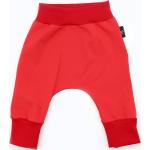 Pantalons baggy rouges en coton à pompons éco-responsable pour garçon de la boutique en ligne Etsy.com 