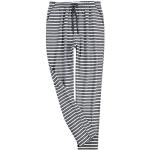 Pantalons de pyjama pour fêtes de Noël d'hiver gris foncé à rayures stretch Taille L look casual pour homme 
