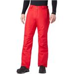 Pantalons de ski rouges en polyester imperméables Taille S pour homme 