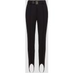 Pantalons de ski noirs en shoftshell avec ceinture respirants pour femme 