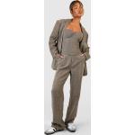 Pantalons de costume Boohoo marron chocolat Taille L look fashion pour femme en promo 