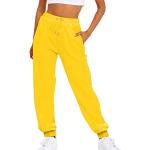 Pantalons de randonnée pour fêtes de Noël jaunes Taille XL plus size look hippie pour femme 