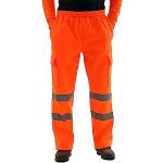 Pantalons de randonnée orange à carreaux en toile imperméables stretch Taille M plus size look fashion pour homme 