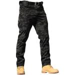 Pantalons de randonnée d'automne gris foncé camouflage en velours imperméables stretch Taille XL look streetwear pour homme 