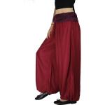 Pantalons de yoga rouges en caoutchouc avec ceinture Tailles uniques pour femme 