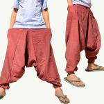 Pantalons de yoga rouge bordeaux pour femme 
