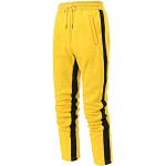 Collants de running jaunes en polyester avec ceinture à motif papillons stretch Taille XL coupe regular pour femme 