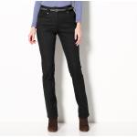 Jeans droits noirs en coton à clous stretch Taille XXL pour femme en promo 
