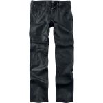 Pantalons en cuir noirs en polyester Taille 3 XL look streetwear pour homme 