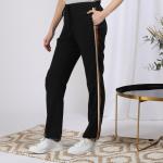 Pantalons en lin noirs made in France Taille S look casual pour femme 