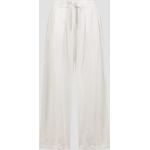 Pantalons en lin blancs en lyocell Taille L look fashion pour femme 