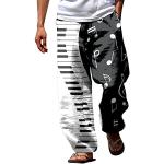 Pantalons en lin kaki respirants stretch Taille 3 XL plus size look Hip Hop pour homme 
