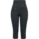 Pantalons taille haute Belsira noirs en polyamide Taille XS look Pin-Up pour femme 
