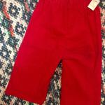 Pantalons velours rouges en velours Taille 18 mois look vintage pour bébé de la boutique en ligne Etsy.com 