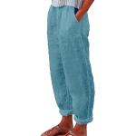 Pantalons de ski bleus imperméables stretch Taille 3 XL plus size look Hip Hop pour femme 