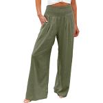 Pantalons taille haute verts Taille XL look casual 