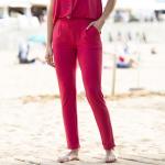 Pantalons fluides rouges en viscose stretch Taille M W38 pour femme en promo 
