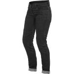 Jeans slim Dainese noirs en denim pour femme en promo 