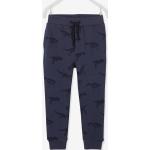 Pantalons Vertbaudet bleus en coton à motif dinosaures pour garçon de la boutique en ligne Vertbaudet.fr 