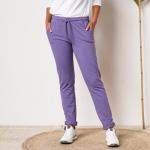 Pantalons de sport violets en coton stretch Taille XL W42 pour femme en promo 
