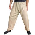 Pantalons fluides TAO beiges en viscose inspirations zen Taille XL look fashion 