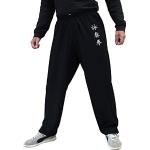 Pantalon Kung Fu Style Tai Chi et Wing Chun Pantalon Homme Femme Ample et Agréable en Viscose (WC Noir, Taille XL)