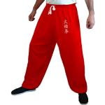 Pantalon Kung Fu Style Tai Chi et Wing Chun Pantalon Homme Femme Ample et Agréable en Viscose (TJ Rouge, Taille XL)