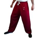 Pantalon Kung Fu Style Tai Chi et Wing Chun Pantalon Homme Femme Ample et Agréable en Viscose (KF Bordeaux, Taille XS)